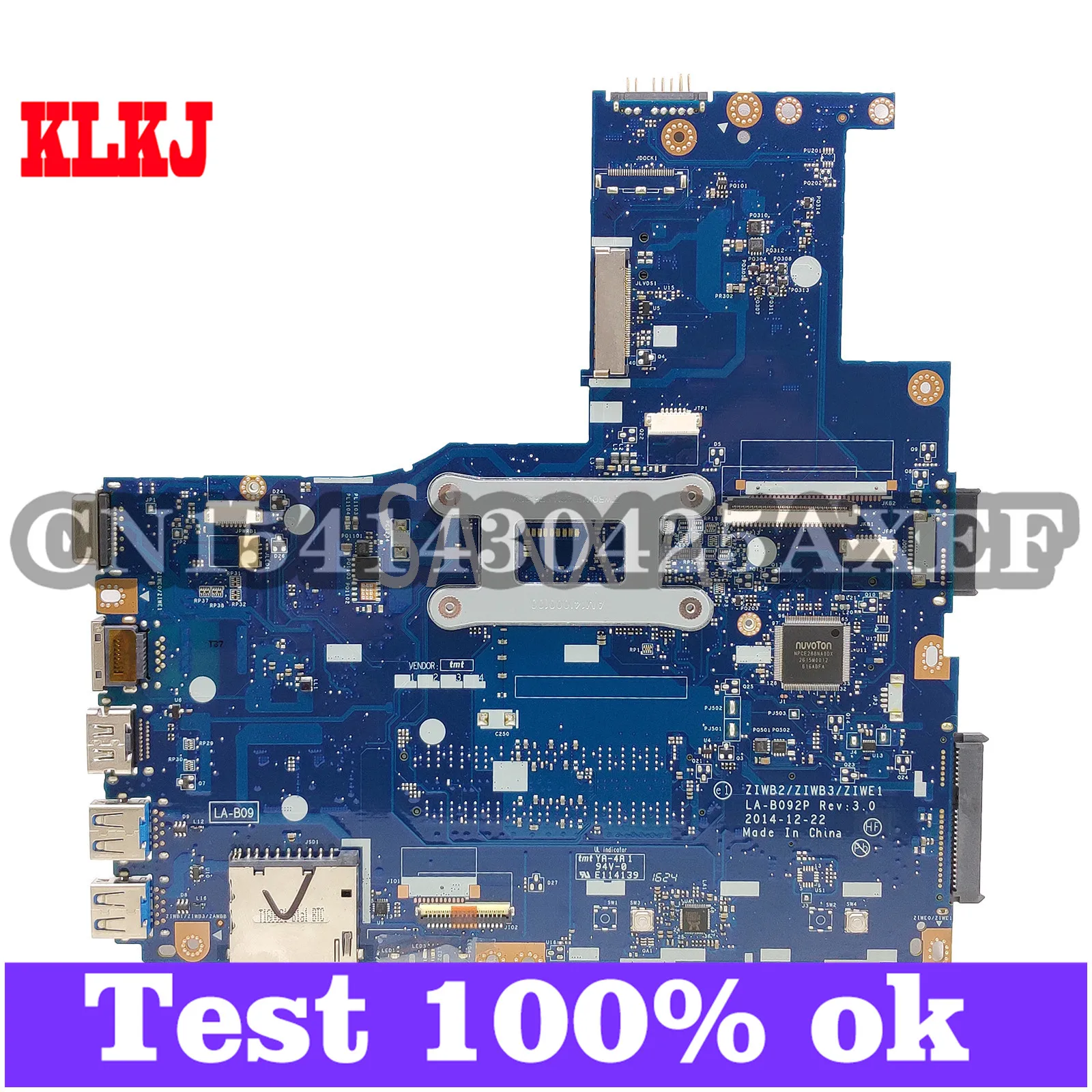

KLKJ LA-B091P Laptop Motherboard For Lenovo E40-70 Original Mainboard I5-4200U