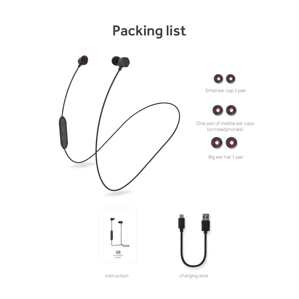 Rockspace беспроводные наушники bluetooth-наушники на шею для Xiaomi iPhone наушники стерео auriculares fone de ouvido с микрофоном