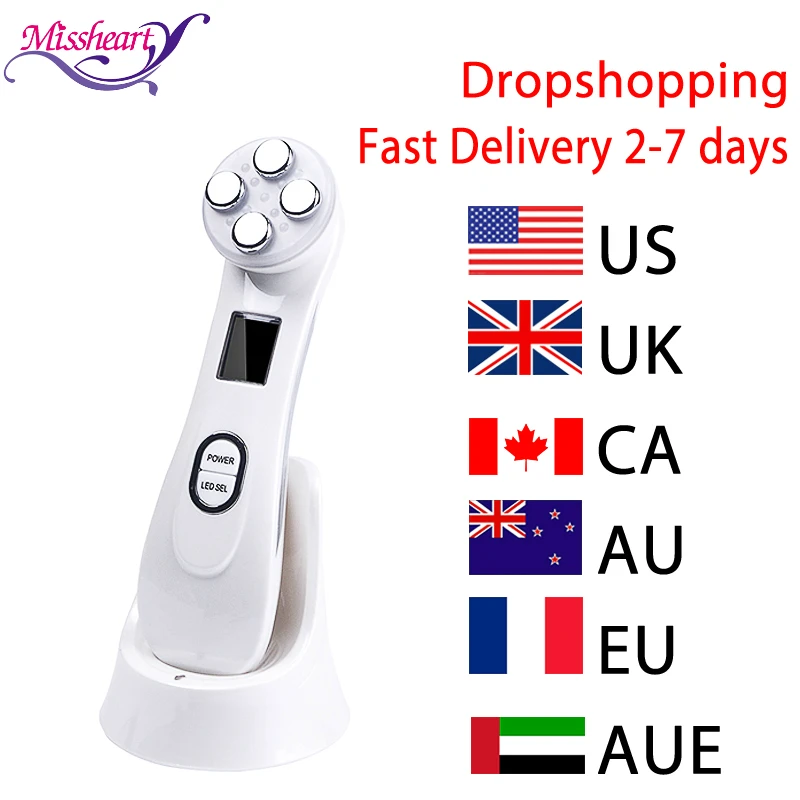 5в1 РЧ ems Электропорация светодиодный фотонная светотерапия устройство для