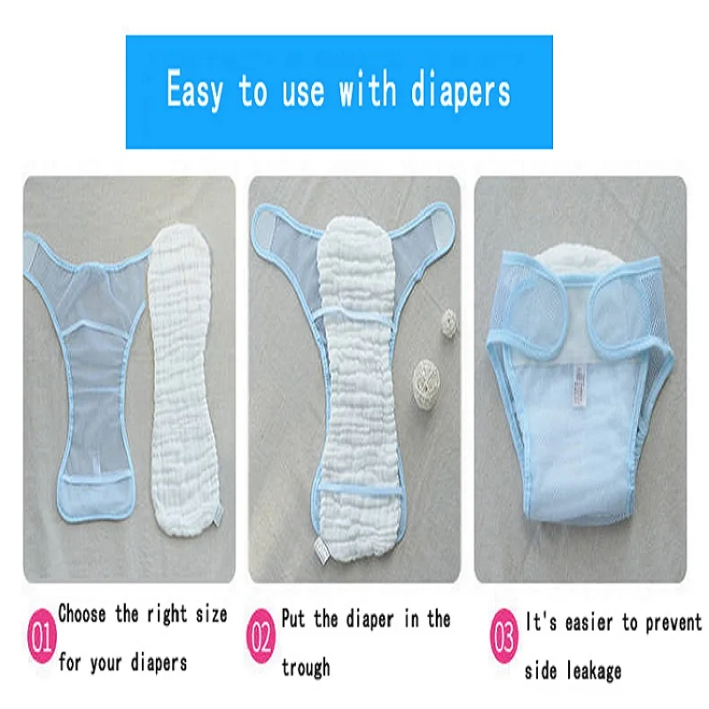 2pcs 12 layers cotton peanut Baby diaper gauze washable newborn cloth soft fitted diapers | Cloth Diapers