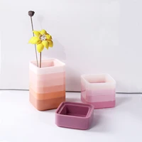 creative overlay multilaye vase silicone mold diy succulents flower pot storage box mould jewelry tray crafts home decorations