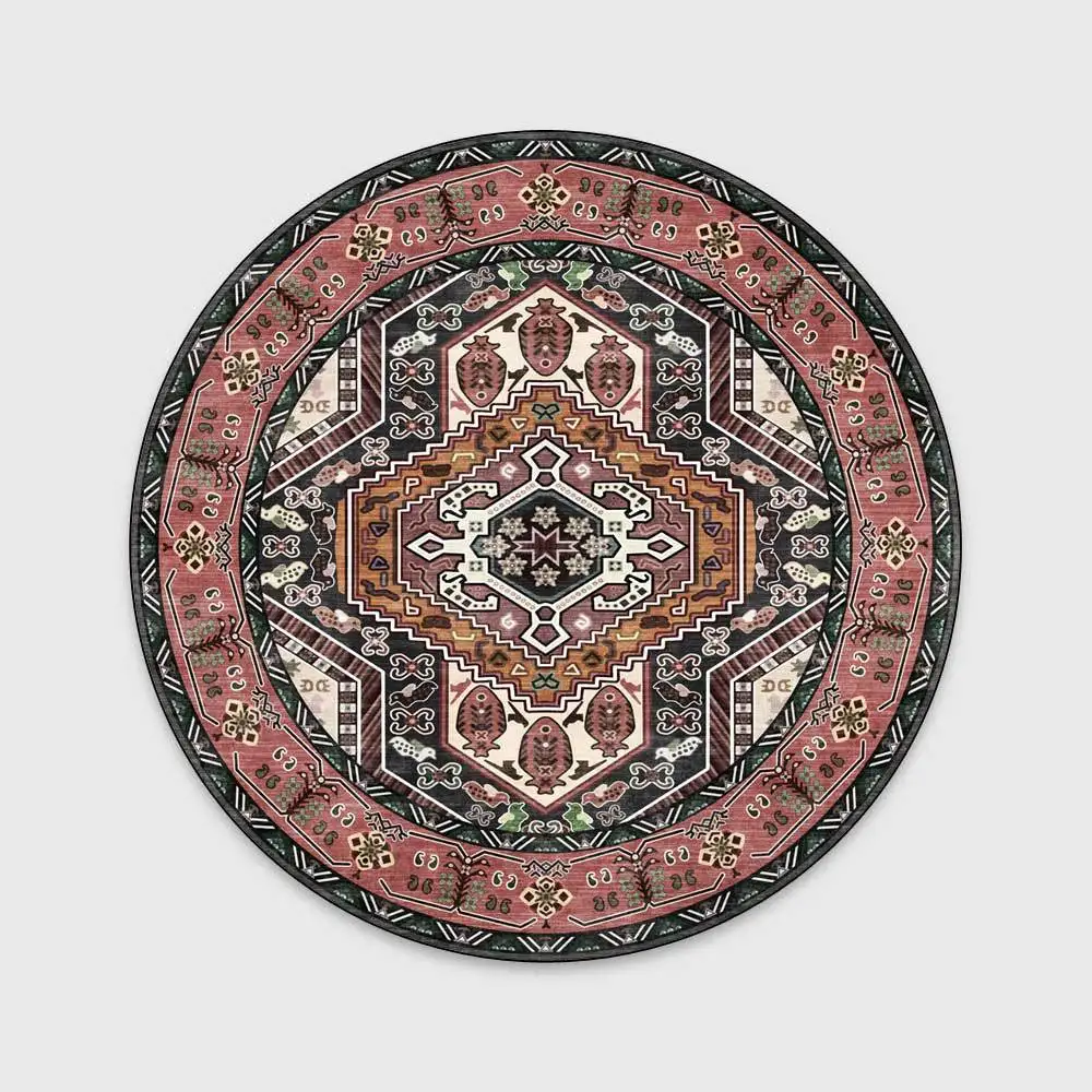 Персидские этнические круглые коврики винтажные геометрический Коврик для