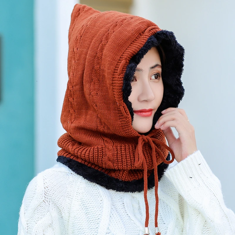 Зимние шапки для девочек шапка зимние мужчин и женщин шерстяной шарф Балаклава