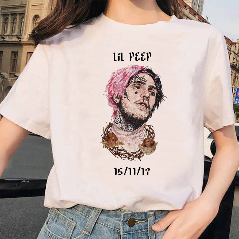 90s Графический Lil футболка с глазом Harajuku Хип-хоп футболки для женщин Cry Baby Ullzang модная футболка для мальчиков Топ-безрукавка в уличном стиле для женщин - Цвет: 5607