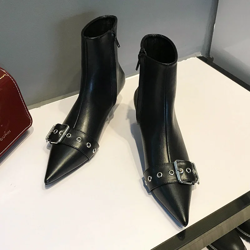

Fashion high heels women boots sexy All-match buckle party shoes woman short shoes boots