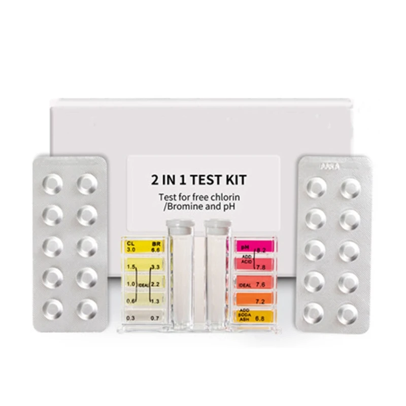 

1 Set Of Swimming Pool Special Test Kit Accessories PH Liquid Inspection Quality Box Component Water Test Chlorine Water