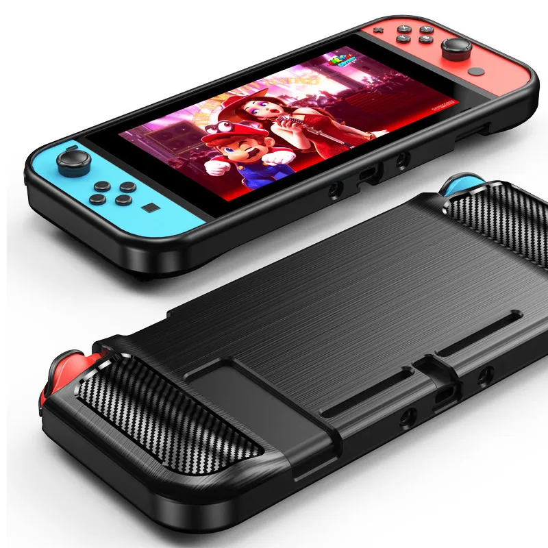 Nintend Switch Soft Drawing Process Full Protective Case Cover Shell For Nitendo Switch Console Handle Grip Holder W/ Key Button