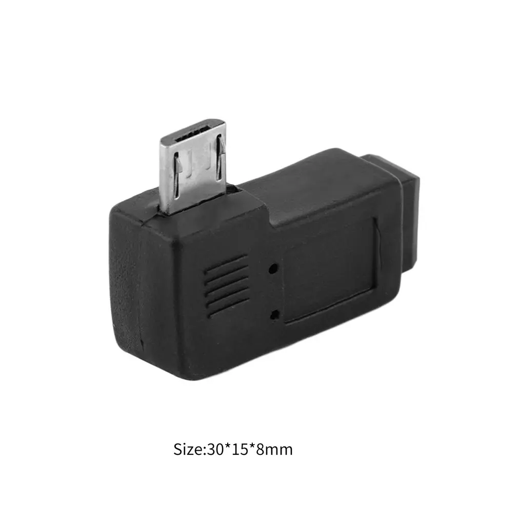 

Black Professional USB Mini 5 Pin Female to Micro 5 Pin Male Left/Right Angled 90 Degree Angle Adapter Converter Plug and Play