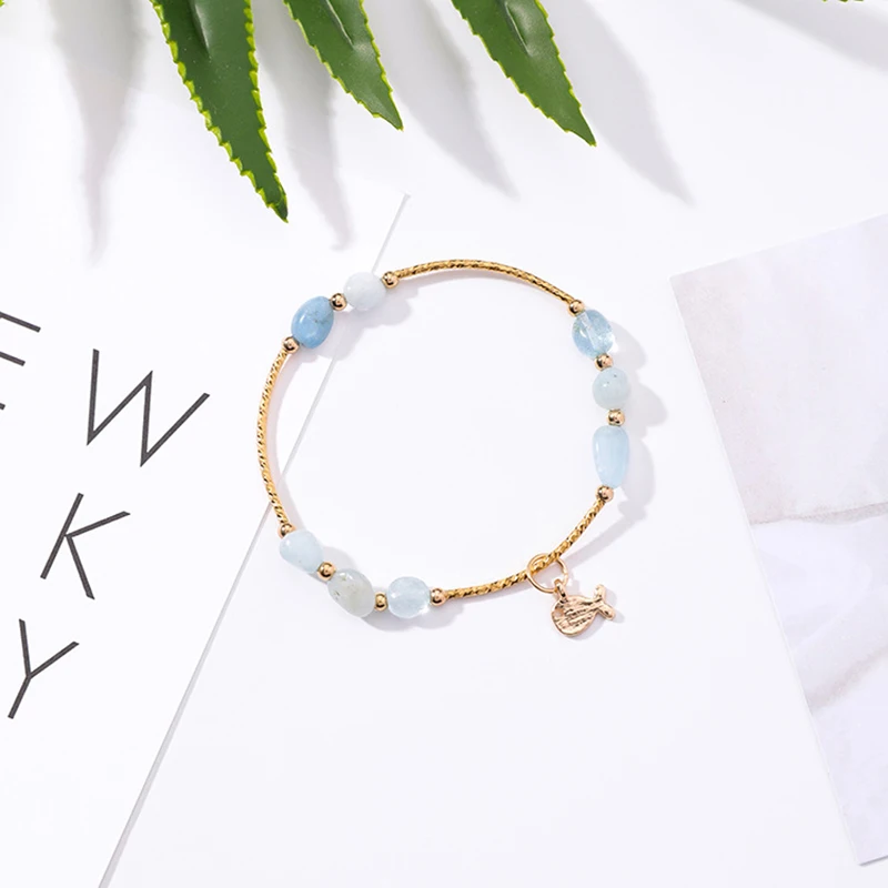 Корейский простой милый несимметричный браслет с подвеской в виде сердца птицы