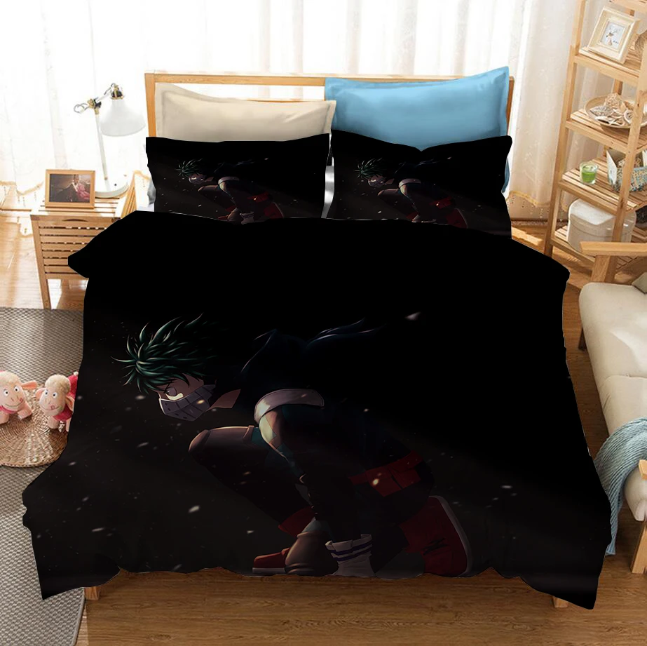 

3D Comforter Bedding Set Anime My Hero Academia Duvet Covers Pillowcases Home Textile Luxury Cartoon Queen King Size Kids Gift
