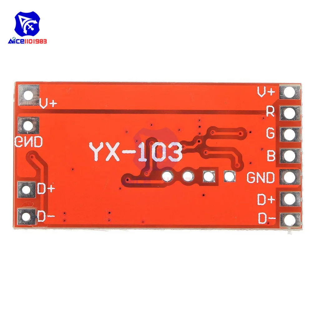 Diymore DC 12 24 в 72 Вт 3 канальный DMX512 кодер декодер плата модуль драйвера