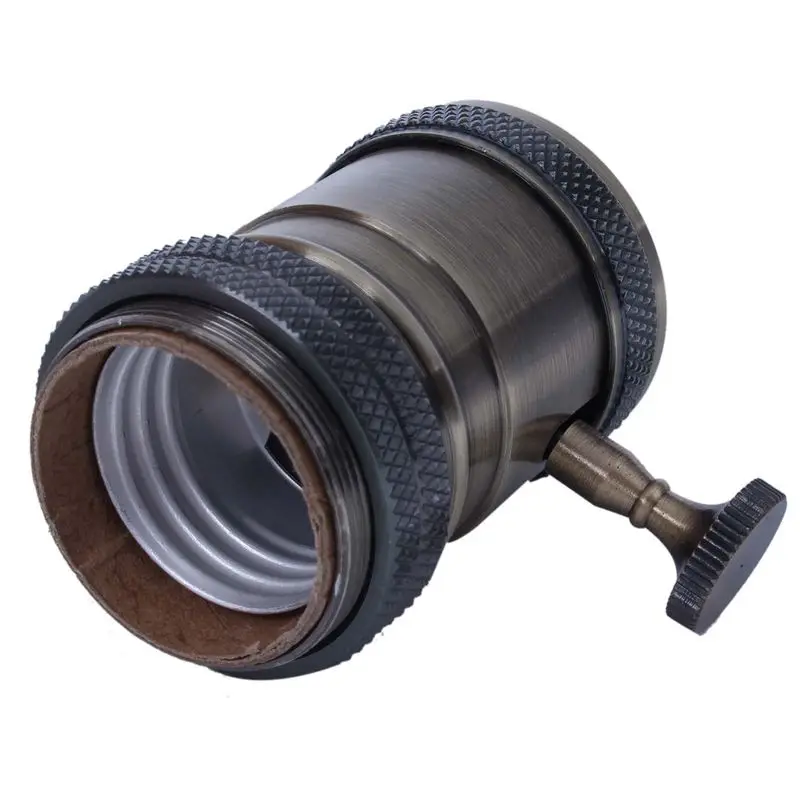 E27 ES Винтаж Ретро винтовой цоколь держатель лампы светильник с переключателем