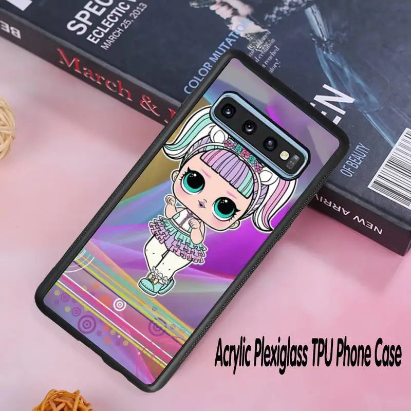 

LOL Cartoon Cute Doll Girls Phone Case Acrylic Plexiglass TPU For Samsung Galaxy S8 S9 S10 s10e S20 PLUS ULTRA S6edge