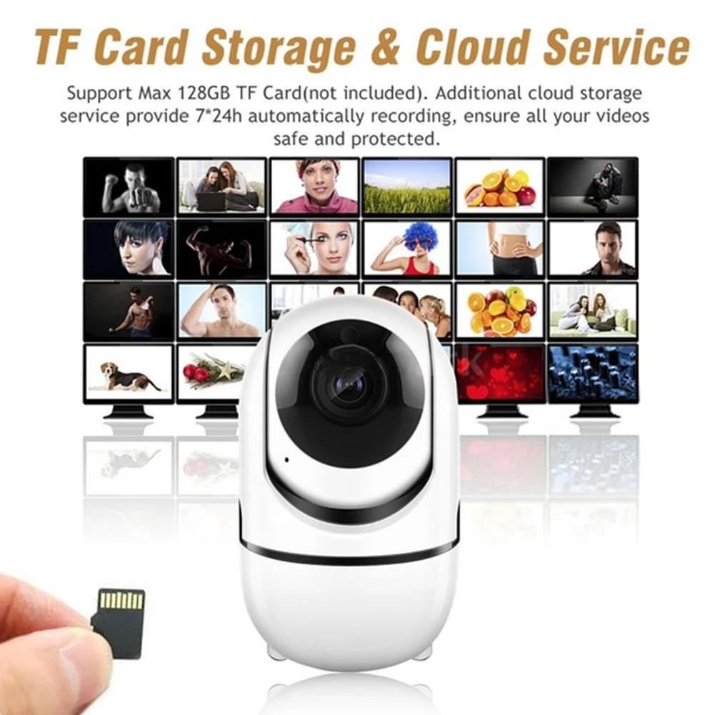 Mini Smart Camera Webcam 1080P WiFi Automatic tracking wireless Night Vision 360 Angle Video View Baby Security Monitor | Безопасность и