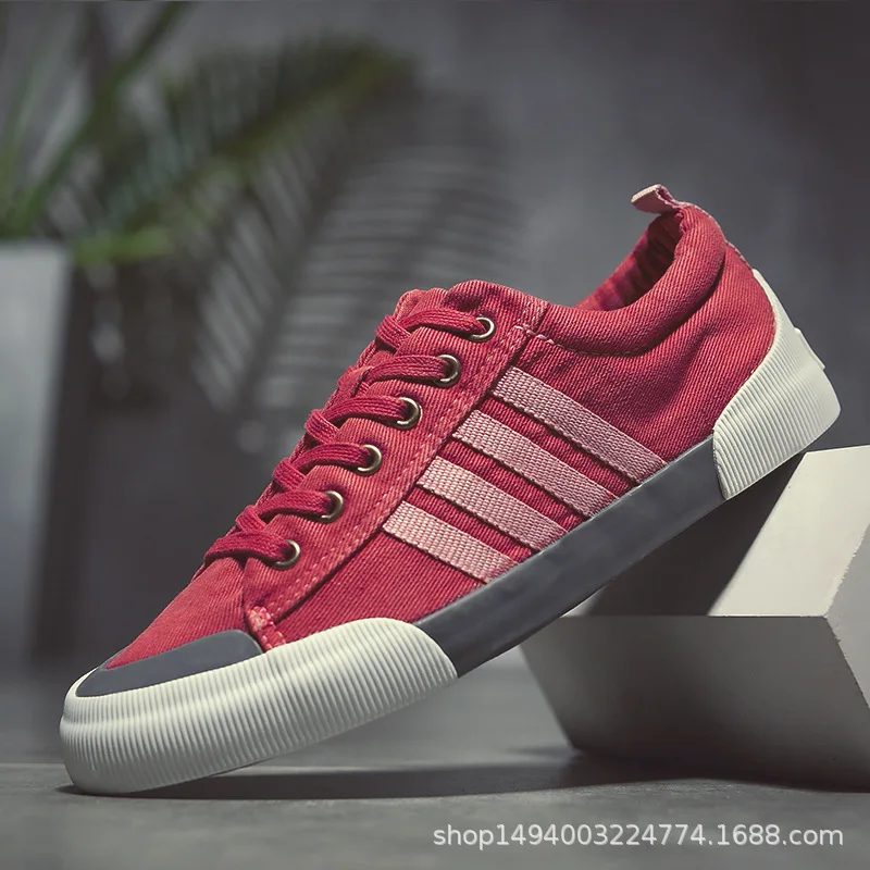 

Brand Canvas Shoes Men's Comfortable Couples Shoes Korean Fashion Loafers Shoes for Men Sneakers Low Cut Casual Men Shoes