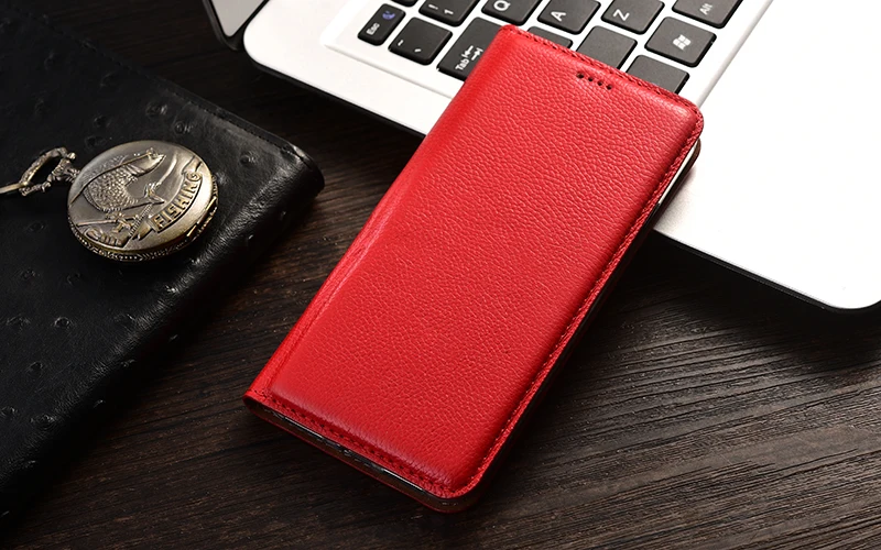 Чехол-книжка из натуральной кожи с зернистой текстурой личи для Xiaomi mi MAX 2 MAX 3 Pro mi x 2s mi x 3