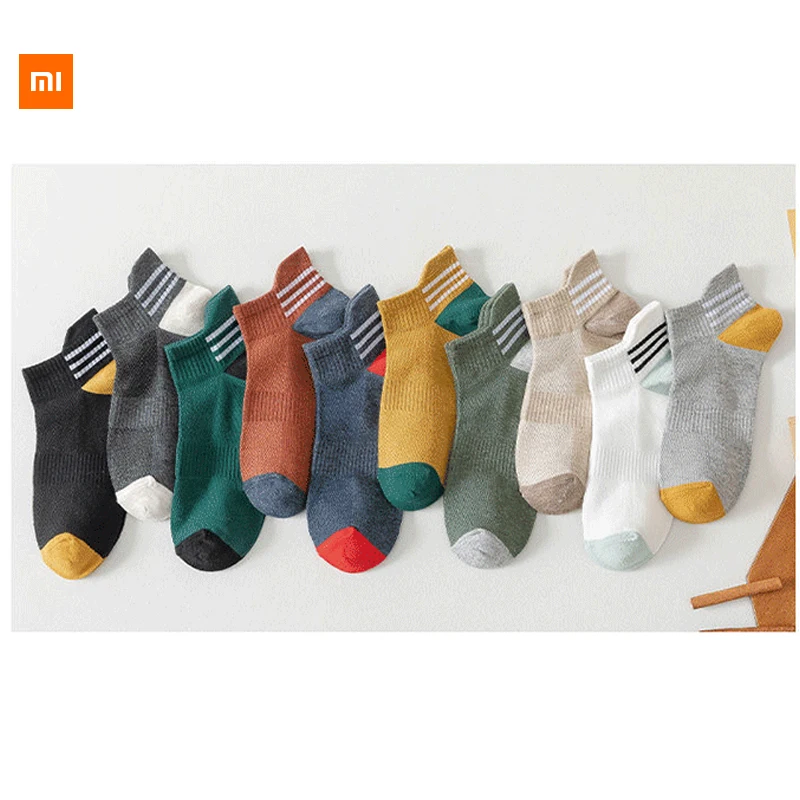 

5pairs xiaomi Men's summer socks breathable sweat-absorbent boat socks low-cut thin spring autumn seasons sports socks tide