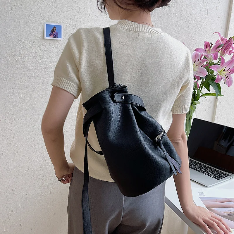 

Сумка-тоут женская из мягкой искусственной кожи, черная, 2021