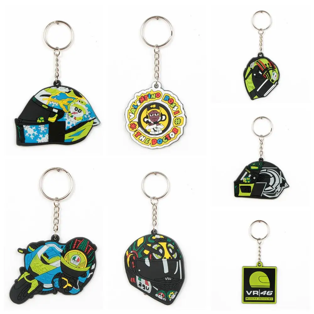 HobbyLane мотоциклетный шлем Модель брелок Брелок резиновая цепочка для ключей Gp Racing