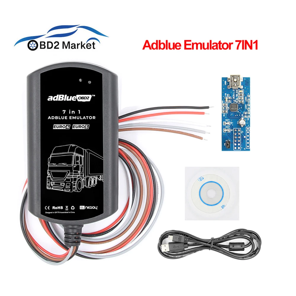 Эмулятор Adblue 7 в 1 с полным чипом для грузовика EURO 4/5 BENZ/DAF/Scania/M/IVC/Ren диагностический