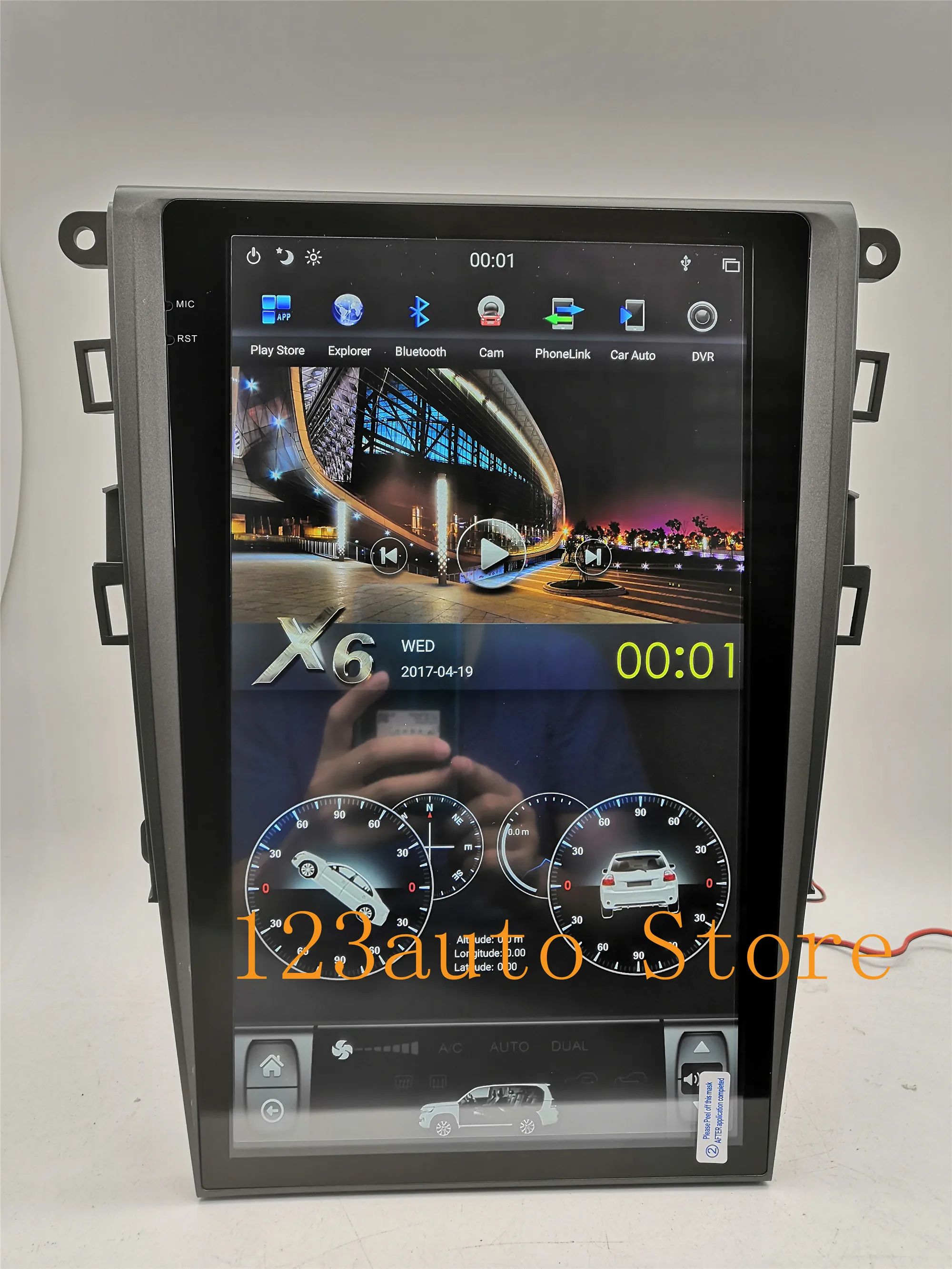 13,6 ''вертикальный экран Tesla стиль Android 8,1 автомобильный DVD gps PX6 NAVI для Ford Mondeo Fusion MK5 2013