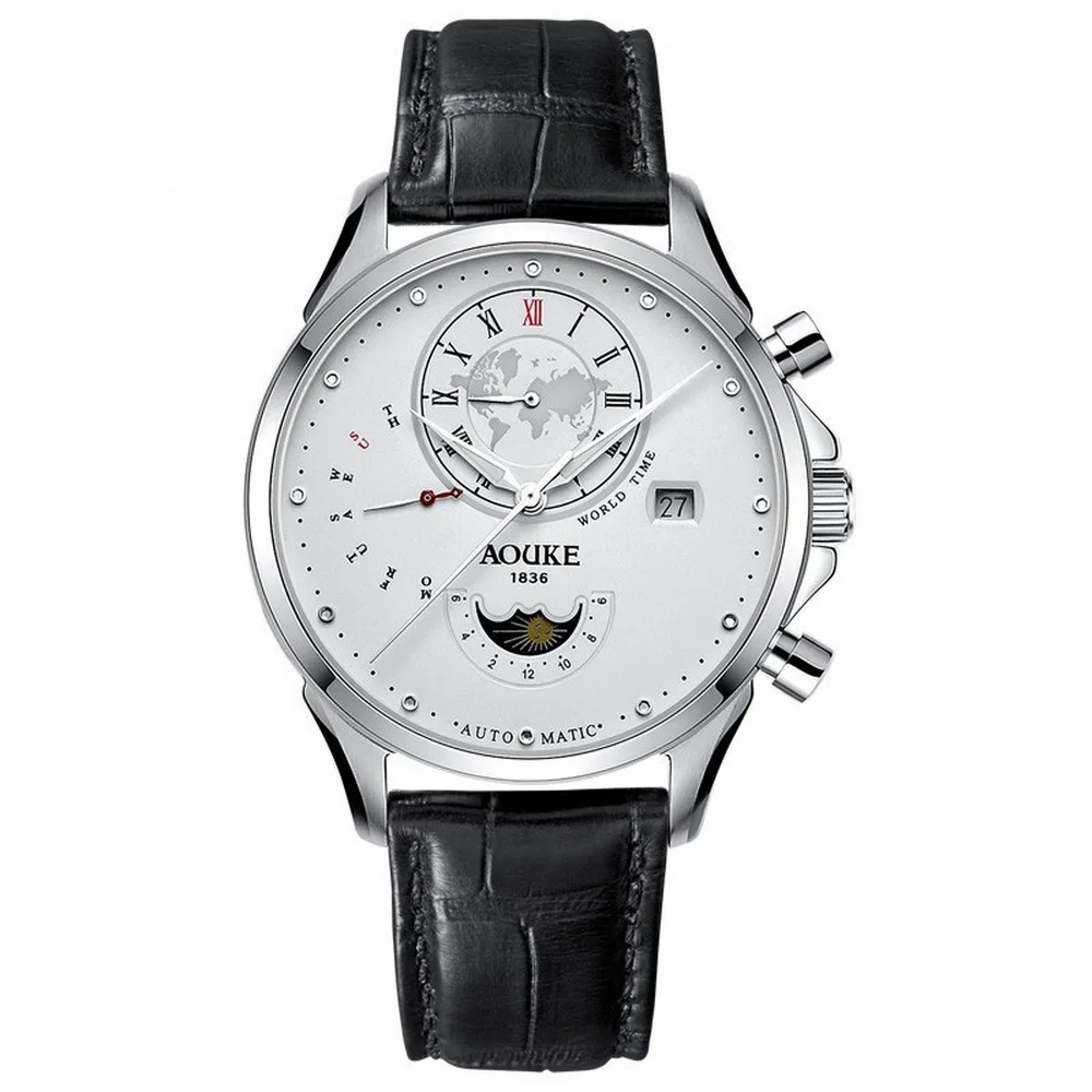 Часы наручные AOUKE Мужские автоматические Роскошные водонепроницаемые
