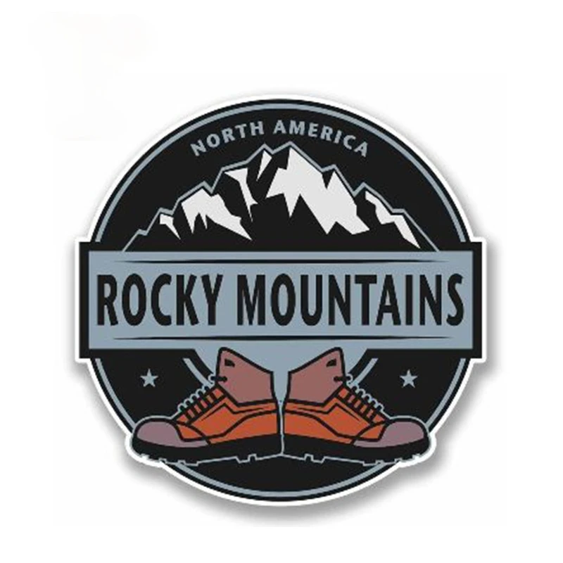 

Car Sticker Rocky Mountains Vinyl NORTH AMERICA Laptop Travel Luggage Waterproof Styling13cm X 13cm