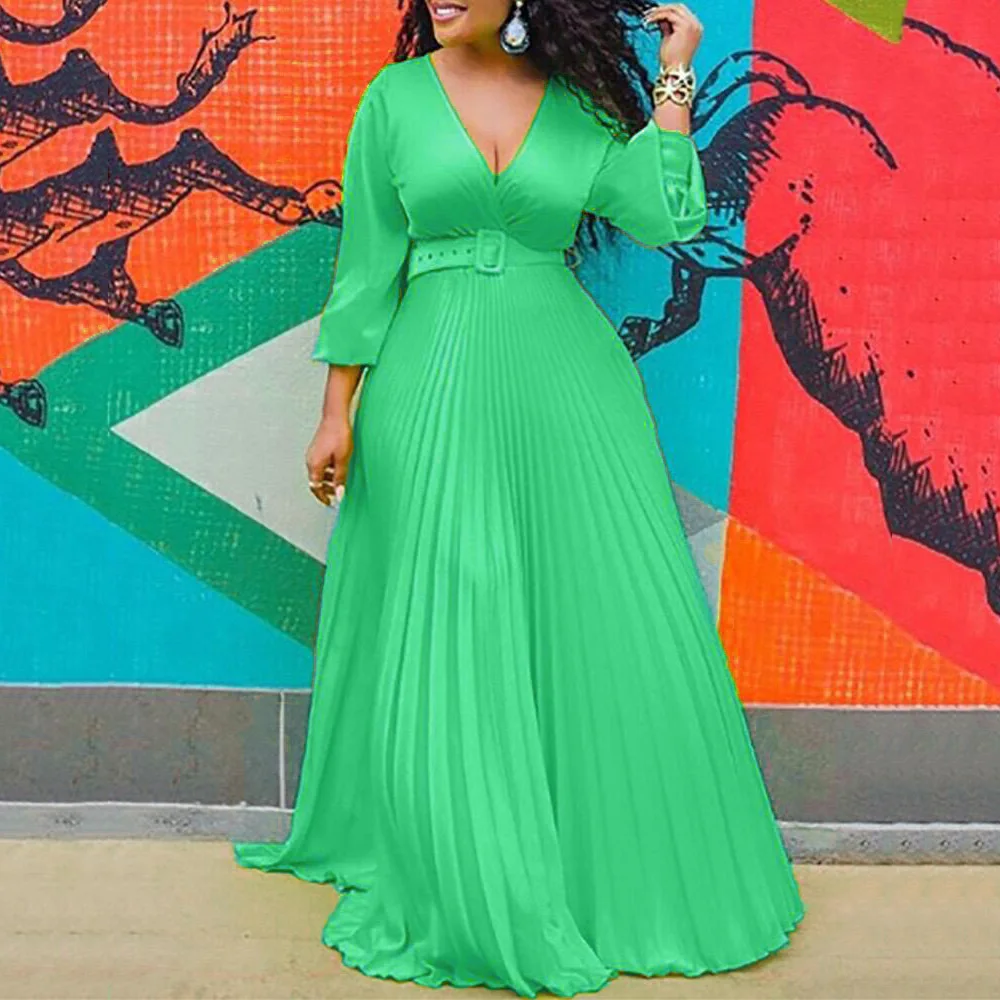 Женское шифоновое плиссированное платье желтое элегантное вечернее длинное в