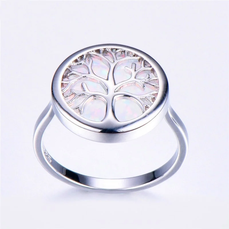 

Opal Mysterious Tree Romantic Elegant Holiday Couple Jewelry Ring Trend Exquisite Purple Festival Jewelry Gift Jewelry Wholesale