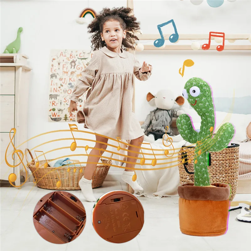 

Dancing Cactus Toy Talking Cactus Repeating Bluetooth With Song Light Recording Plush Toy For Kid Childhood Education Home Decor