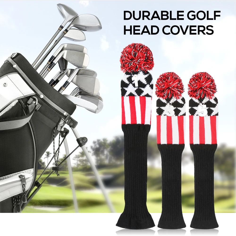 

3 Pcs Golf Head Covers Set Wood Head Covers with Numbers Golf Headcovers for Men Women Decoration Accessories