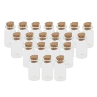 20 pcs10ml mini cork stoppers diy decoration glass bottle wishing vials