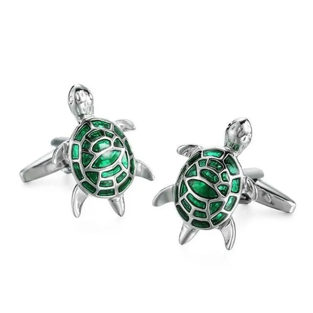 

Fashion Women Men Cartoon Alloy Turtle Suit Shirt Sleeve Button Cufflinks Gifts