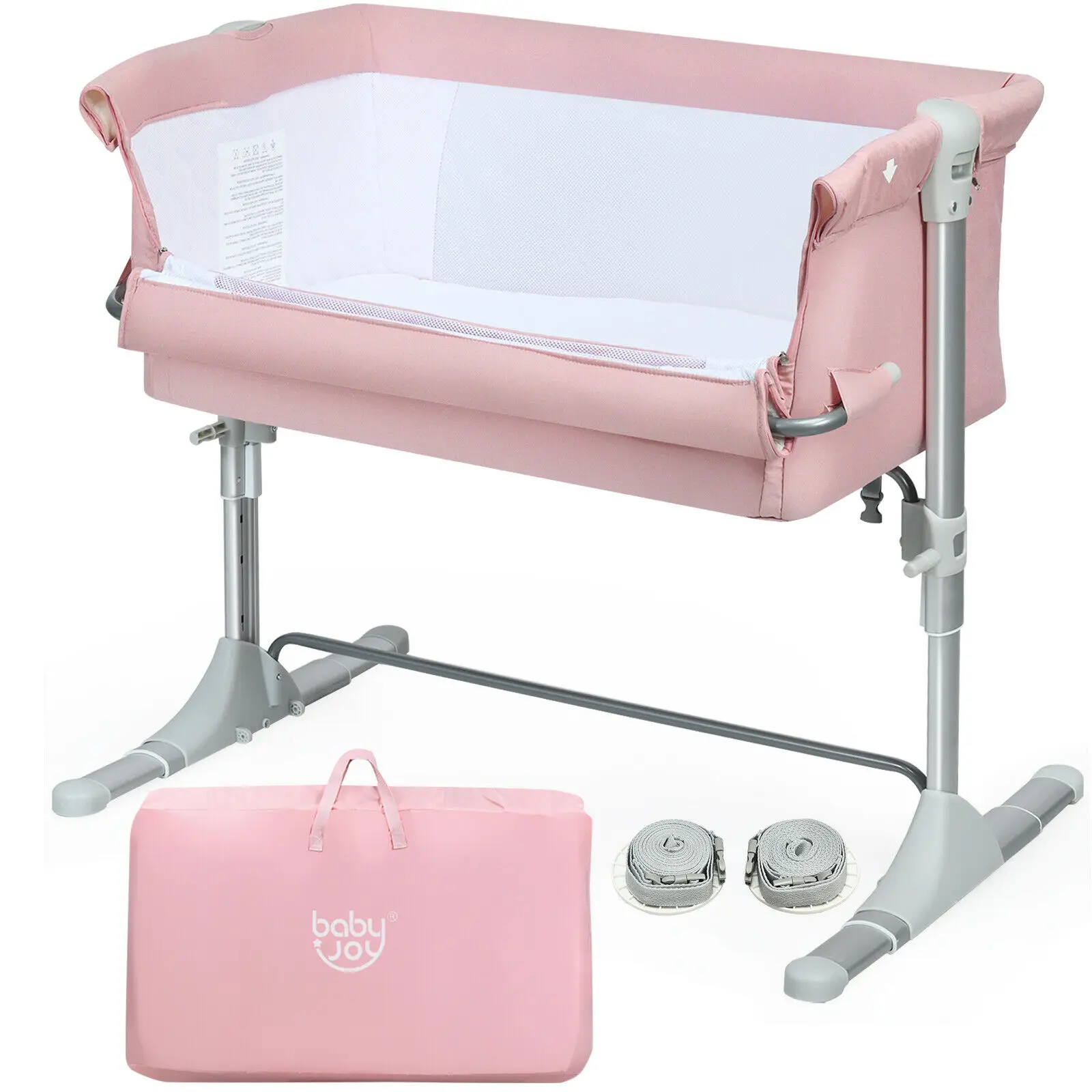 Portable Baby Bed Side Sleeper Infant Travel Bassinet Crib W/Carrying Bag