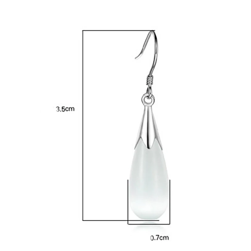MEETSOFT Стерлинговое Серебро 925 пробы предотвращают аллергию серьги в виде капель с