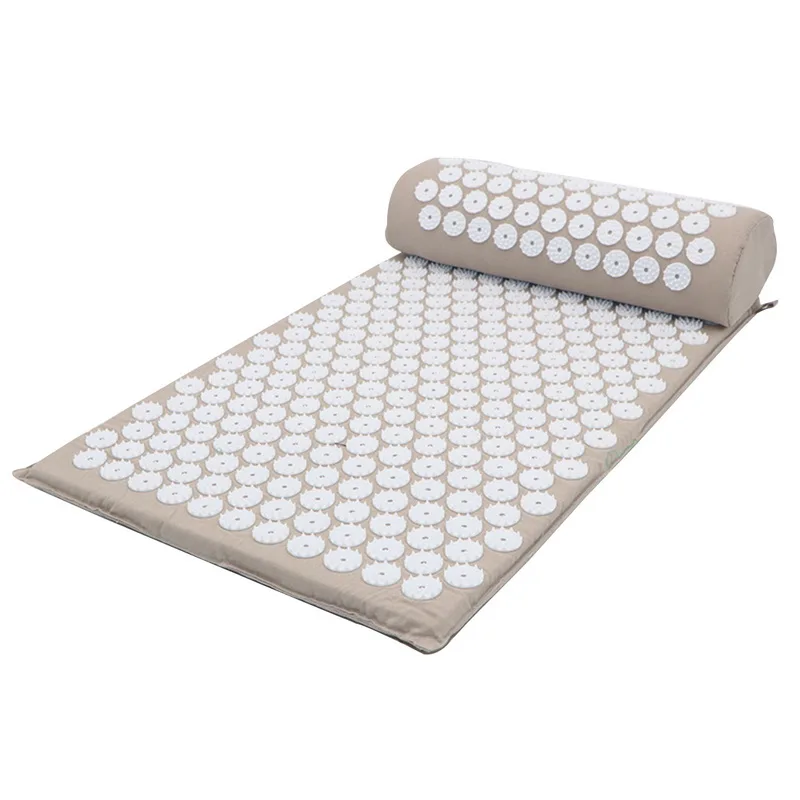 

Massager Cushion Massage Yoga Mat Health Massaging Pad Acupressure Relieve Stress Back Body Pain Spike Acupuncture Pillow + Mat