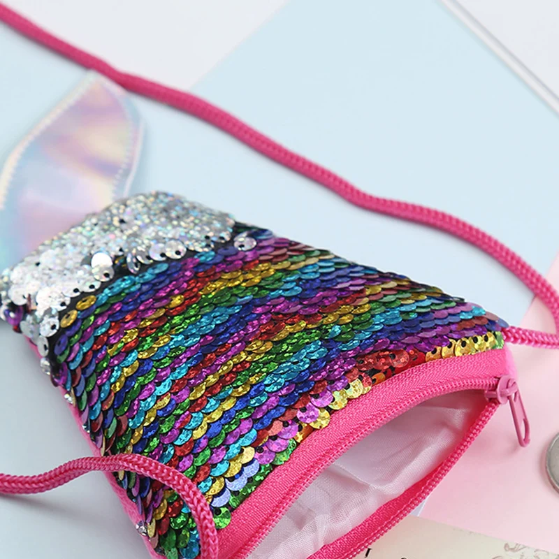 Кошелек с хвостом русалки и блестками для женщин 2019 Дамский Мини через плечо
