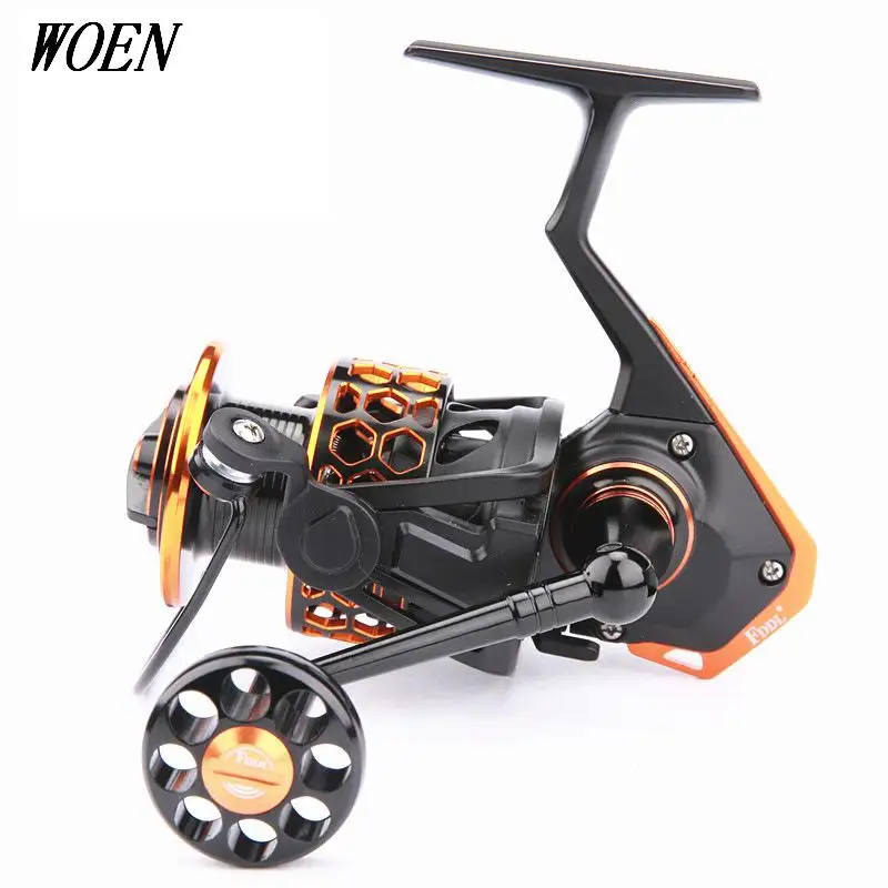 CNC full metal WM4000 Sea fishing Fishing reel 13+1BB No gap Anti seawater Double bearing Boat spinning wheel | Спорт и развлечения
