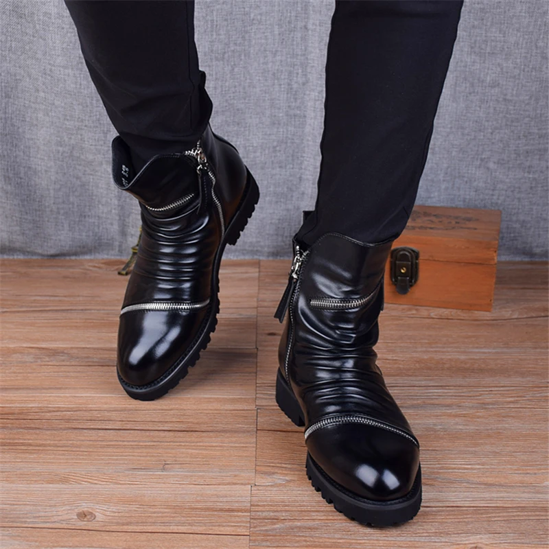 Демисезонные классические ботинки для мужчин повседневная кожаная обувь