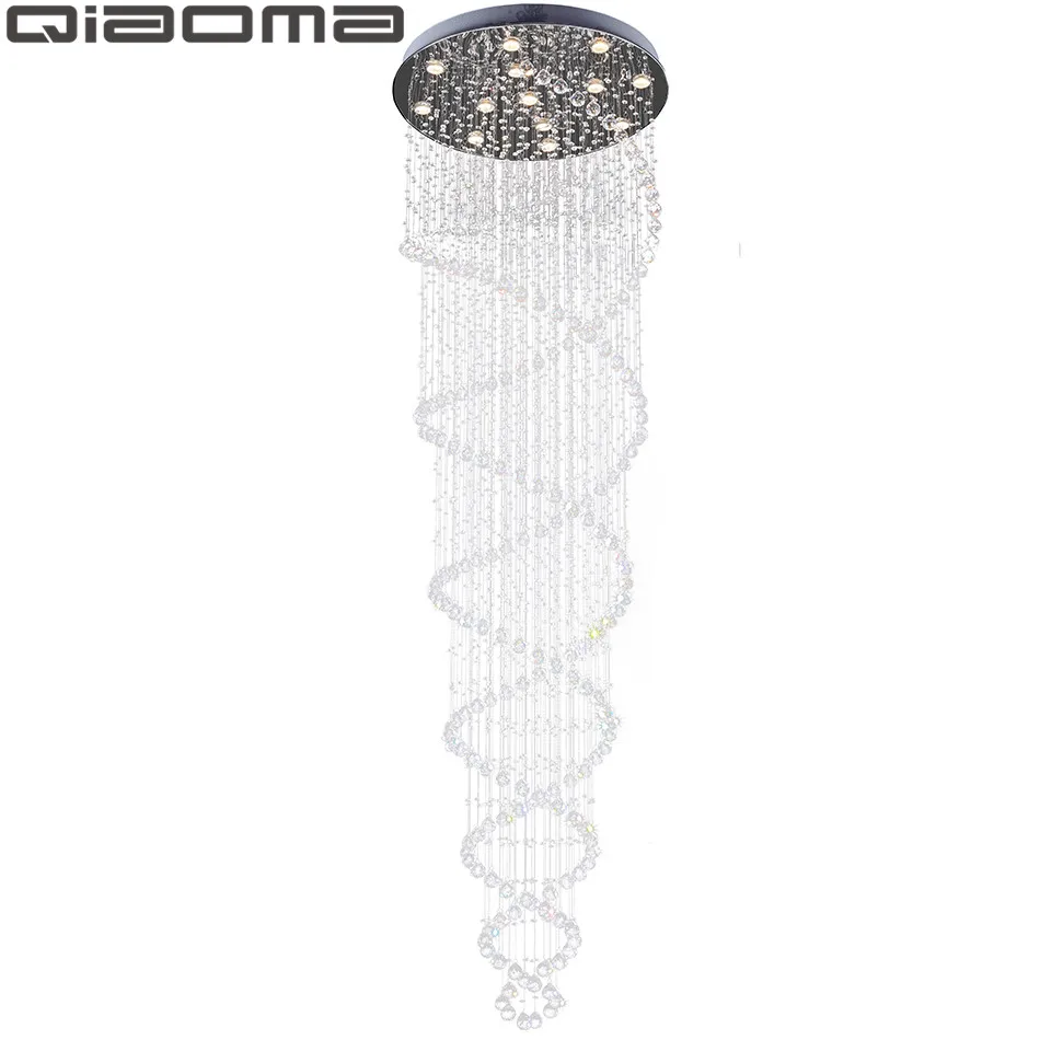 Роскошная Современная хрустальная люстра круглой формы лампа для зала