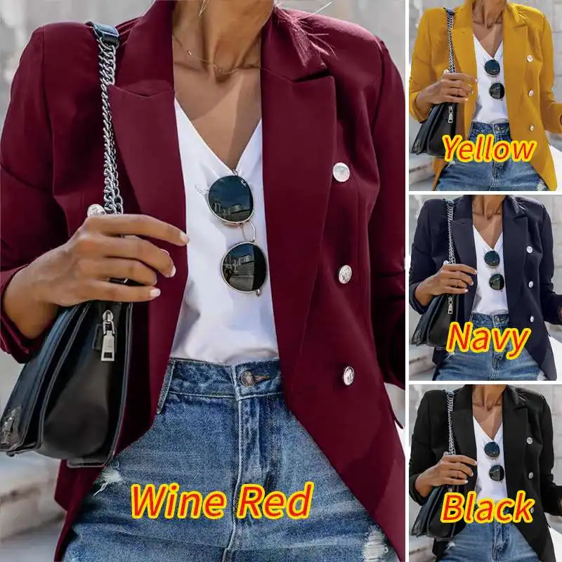 

2021 Autumn Lapel Long Sleeve Blazer ZANZEA Fashion OL Work Suits Blazers Women Casual Solid Coats Jackets Outwear Oversized