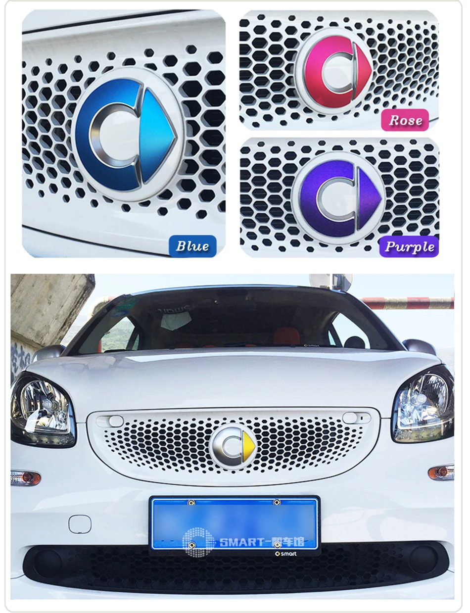 Smart 453 Fortwo Forfour Frot Автомобильная палочка для создания логотипа наклейка авто украшение автомобиля Логотип Автомобильные аксессуары наклейка для мотоцикла