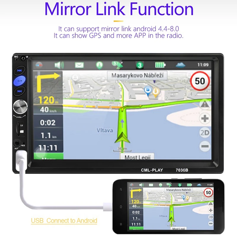 Автомагнитола 2DIN 7 дюймов с Bluetooth сабвуфером mp5-плеером | Автомобили и мотоциклы