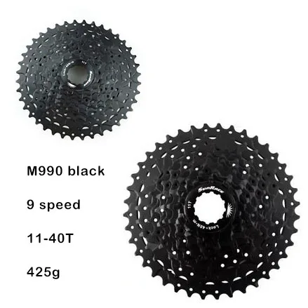 Sunracing CSM990 MTB велосипед кассета 9 скоростей 11-40 т Серебряный велосипед свободного хода, 9 s дорожный велосипед кассет для SHIMANO
