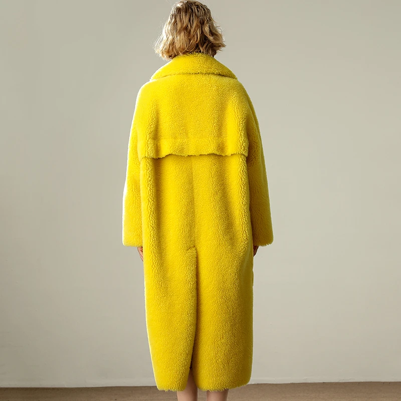 2020 высококачественное зимнее длинное меховое пальто для женщин женская меховая