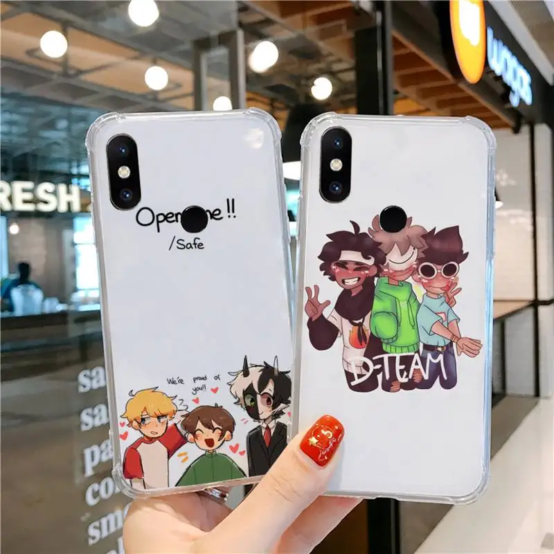 

Dream smp anime CUTE cartoon funny Phone Case Transparent For Xiaomi CC 9 11 MAX3 Mix3 MIX2 6X 8 5x 10S 11 10 X SE lite Pro