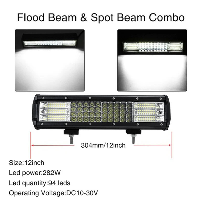 Светодиодный прожсветильник тор для внедорожника 12 дюймов 282 вт фонарь IP68