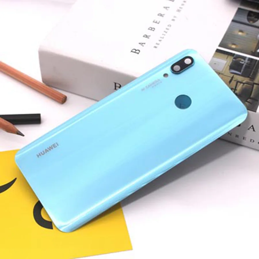 Крышка батарейного отсека для huawei Nova 3 Задняя стеклянная панель Задняя Дверь Корпус чехол для huawei Nova3 Nova 3 батарея стеклянная крышка Замена