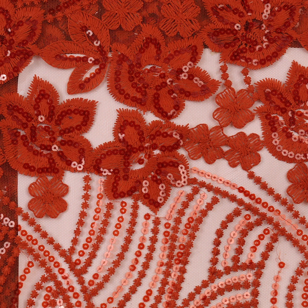 Пурпурная французская кружевная ткань нигерийская Африканская вышитая Тюль с