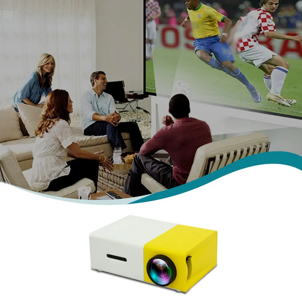 1 комплект портативный мини проектор 3D HD светодиодный домашний кинотеатр 1080P AV USB